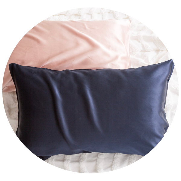 Renee Taylor Mulberry Silk Navy Pillowcase By Pillow Cases