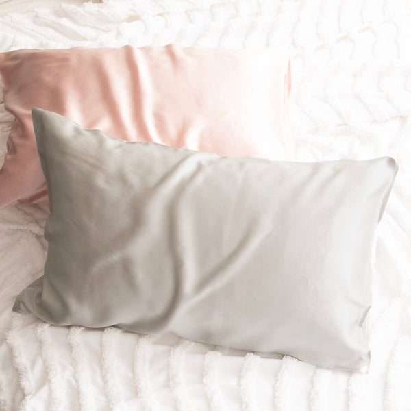 Renee Taylor 100% Mulberry Silk Pillowcase In Silver By For Home & Garden Pillow Cases