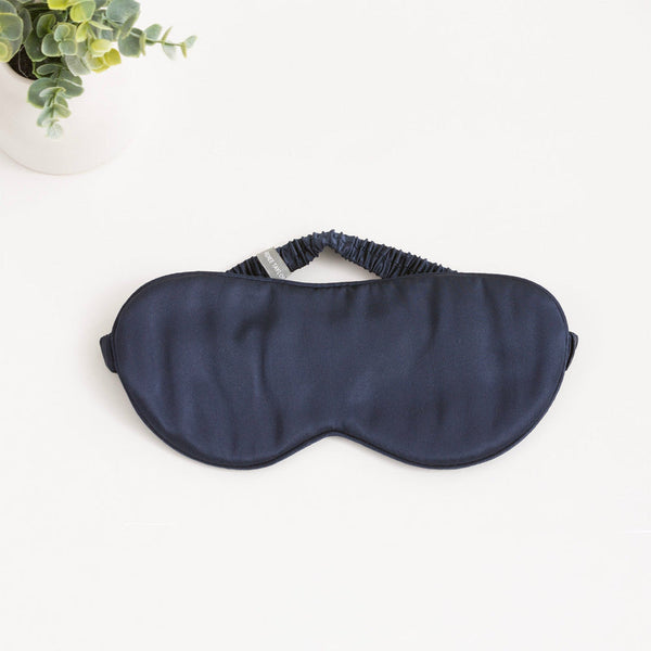 Renee Taylor 100% Mulberry Silk Navy Eye Mask By Eye Masks