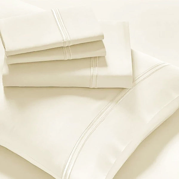 Strada Embroidered 1000 Tc Egyptian Cotton Pristine Deep Queen Sheet Sets By Renee Taylor Sheets