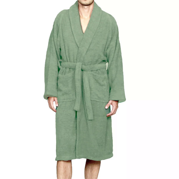 Chalet Quick Dry Terry Cotton Eucalyptus Small/ Medium Bath Robes By Renee Taylor Sleepwear & Robes