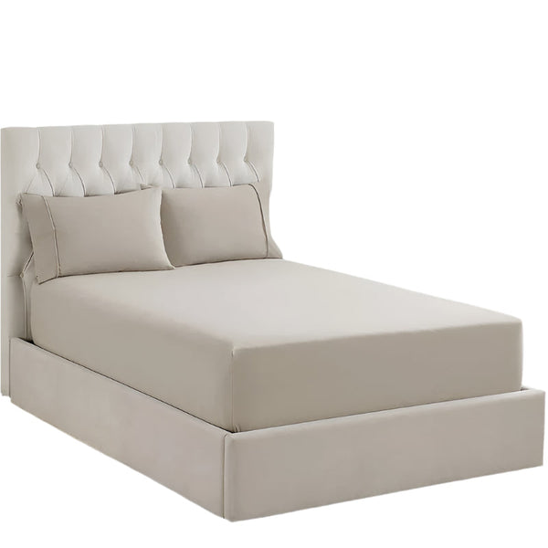 Ddecor Home 1500 Thread Count Premium Cotton Blend Sand Queen Combo Set By Sheets