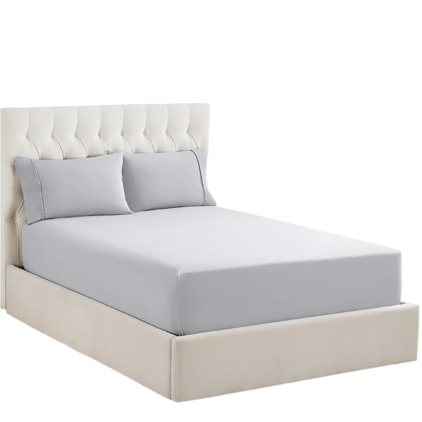 Ddecor Home 1500 Thread Count Premium Cotton Blend Silver Queen Combo Set By Sheets