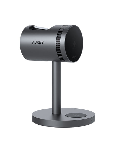 Aukey Magfusion 3 In 1 Pro Qi2 Magnetic Fast Wireless Charging Station With Active Cooling (Lc Mc311a) Chargers & Cradles