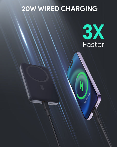 Aukey Maglinnk 6700Mah Magnetic Wireless Charging Power Bank (Pb Ms01) Other Mobile Accessories