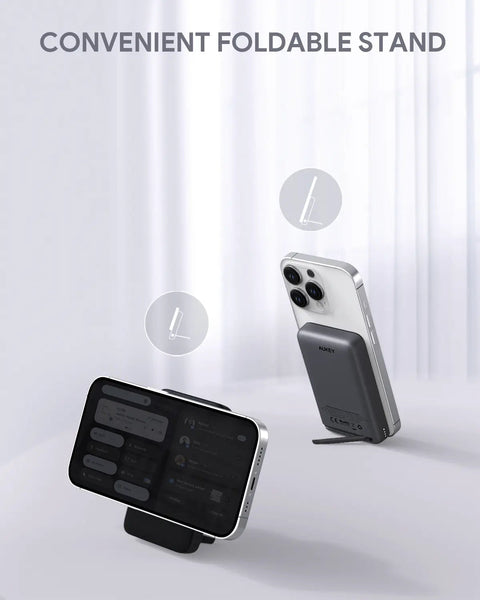 Aukey Maglinnk 10000Mah Magnetic Wireless Charging Power Bank (Pb Ms02) Other Mobile Accessories