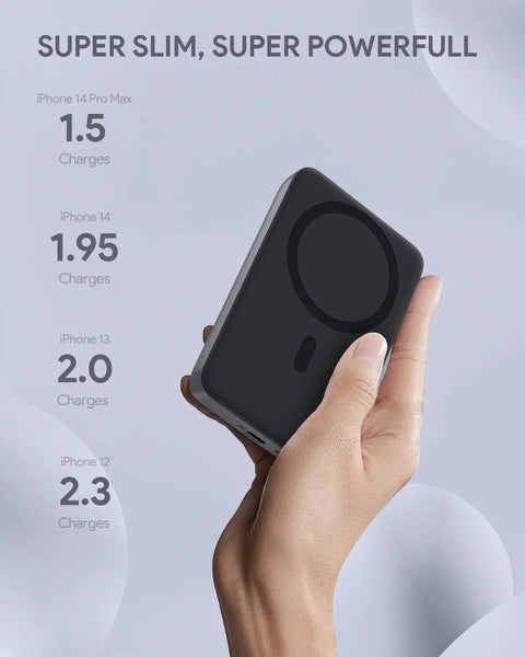 Aukey Maglinnk 10000Mah Magnetic Wireless Charging Power Bank (Pb Ms02) Other Mobile Accessories