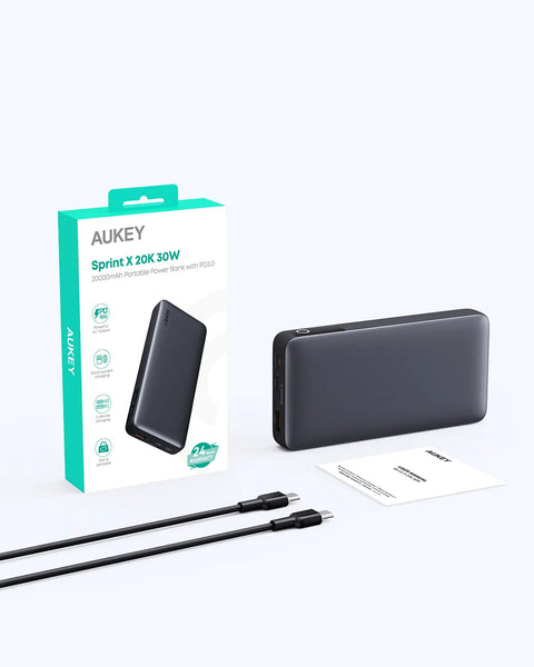 Aukey Sprint X 20K 30W 20000Mah Portable Power Bank With Pd3.0 (Pb Y42) Other Mobile Accessories