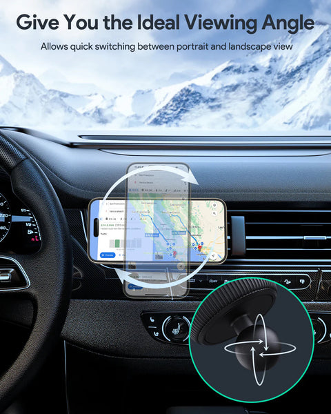 Aukey Maglink Dash Magnetic Fast Wireless Charging Phone Mount (Hd Mc13) Chargers & Cradles
