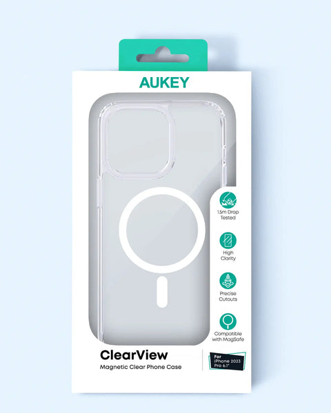 Aukey Clearview Magsafe Iphone 15 Phone Case Transparent (Tm10a) Cases Covers & Skins