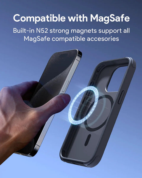 Aukey Urban Guard Elite Magnetic Hard Shell Iphone 15 Pro Max Phone Case Dark Gray (Ug10d) Cases Covers & Skins