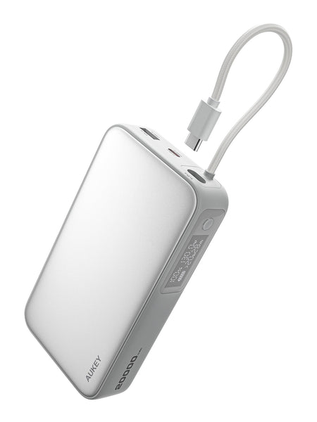 Aukey Spark Sling 20000 Compact Fast Charging Power Bank With Built In Usb Cable (Pb Y48) Chargers & Cradles