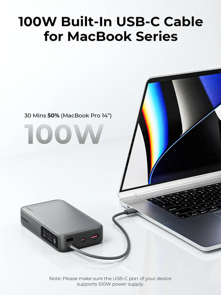 Aukey Spark Sling 20000 Compact Fast Charging Power Bank With Built In Usb Cable (Pb Y48) Chargers & Cradles