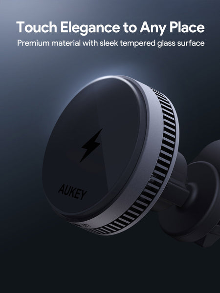 Aukey Magfusion Dash Pro Qi2 Magnetic Fast Wireless Charging Phone Mount With Active Cooling (Hd Mc13a) Chargers & Cradles