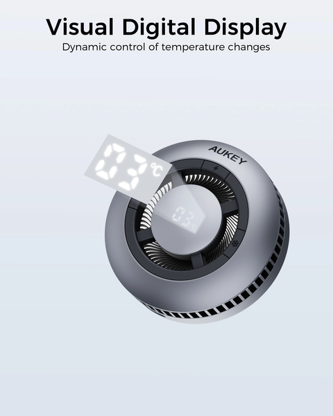 Aukey Magfusion Gamefrost Magnetic Wireless Charger With Active Cooling (Lc G10) Chargers & Cradles