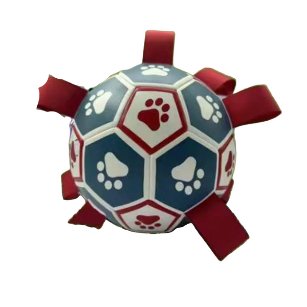 Interactive Dog Soccer Ball Toy With Air Pump Durable Tug Of War Training Dog Toys