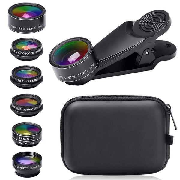 15 In 1 Kit With Multiple Special Effects Functions Compatible Iphone And Android Smartphones. Includes: 198 Fisheye 0.63X Wide Angle 15X Macro 2X Tel