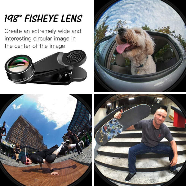 15 In 1 Kit With Multiple Special Effects Functions Compatible Iphone And Android Smartphones. Includes: 198 Fisheye 0.63X Wide Angle 15X Macro 2X Tel