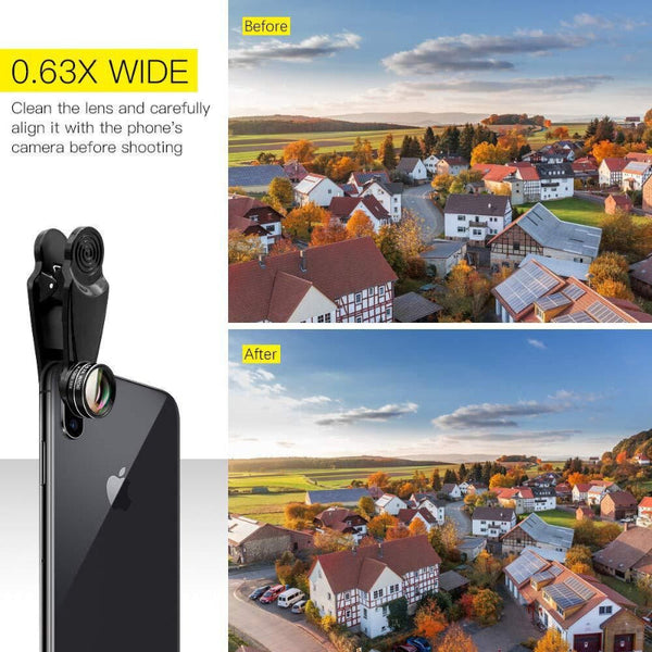 15 In 1 Kit With Multiple Special Effects Functions Compatible Iphone And Android Smartphones. Includes: 198 Fisheye 0.63X Wide Angle 15X Macro 2X Tel