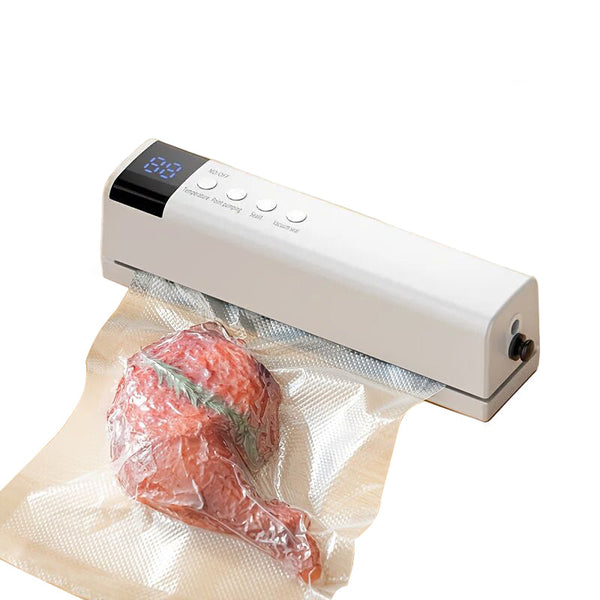 1Pc White Wireless Vacuum Sealer Usb Charging Compact Design One Touch Sealing For Long Lasting Freshness Ideal Home And Outdoor Use Vacuum Sealers