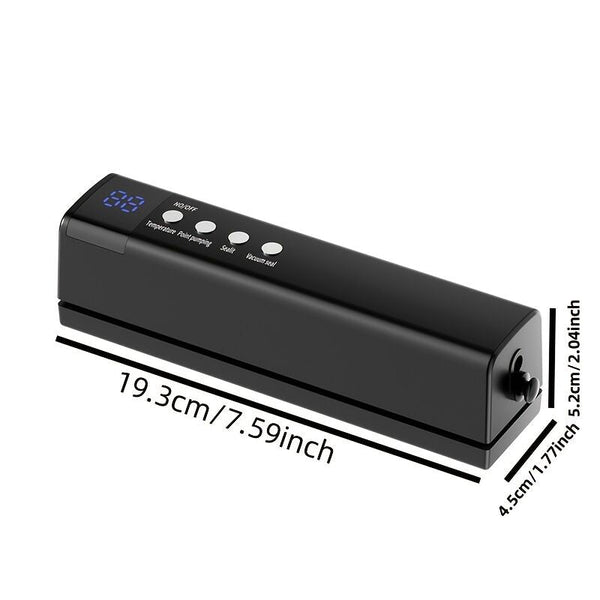 1Pc Black Wireless Vacuum Sealer Usb Charging Compact Design One Touch Sealing For Long Lasting Freshness Ideal Home And Outdoor Use Vacuum Sealers
