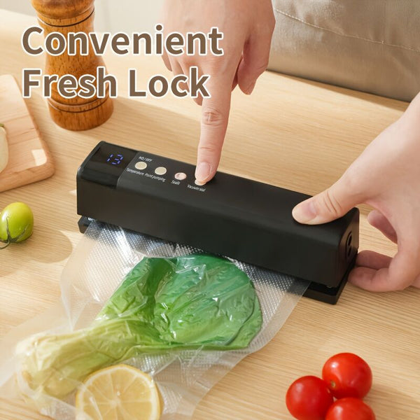 1Pc Black Wireless Vacuum Sealer Usb Charging Compact Design One Touch Sealing For Long Lasting Freshness Ideal Home And Outdoor Use Vacuum Sealers