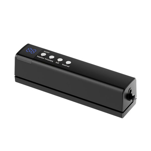 1Pc Black Wireless Vacuum Sealer Usb Charging Compact Design One Touch Sealing For Long Lasting Freshness Ideal Home And Outdoor Use Vacuum Sealers