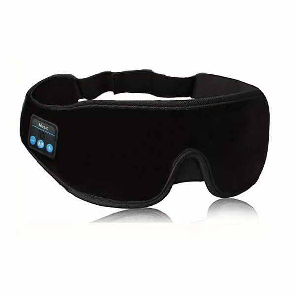3D Wireless Sleep Mask Bluetooth Headphones Travel Aid Soft Ear Pads Black Eye Masks