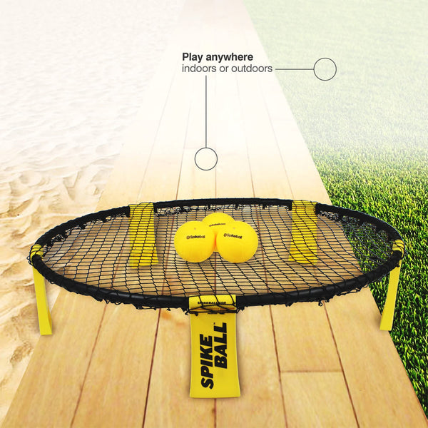 W3 Ball Original Roundnet Game Set 4 Player Outdoor Volleyball With Balls Net & Bag For Lawn Sand Indoors Outdoor Toy Balls