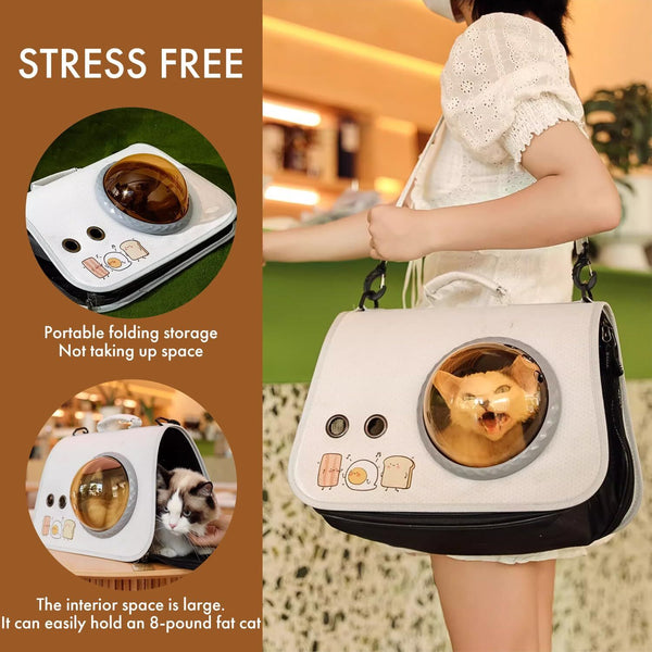 Pet Products Printed Space Capsule Cat Bag Large Capacity Crossbody Dog Universal For All Seasons Pet Transport