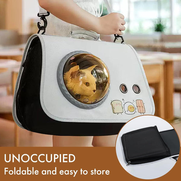 Pet Products Printed Space Capsule Cat Bag Large Capacity Crossbody Dog Universal For All Seasons Pet Transport
