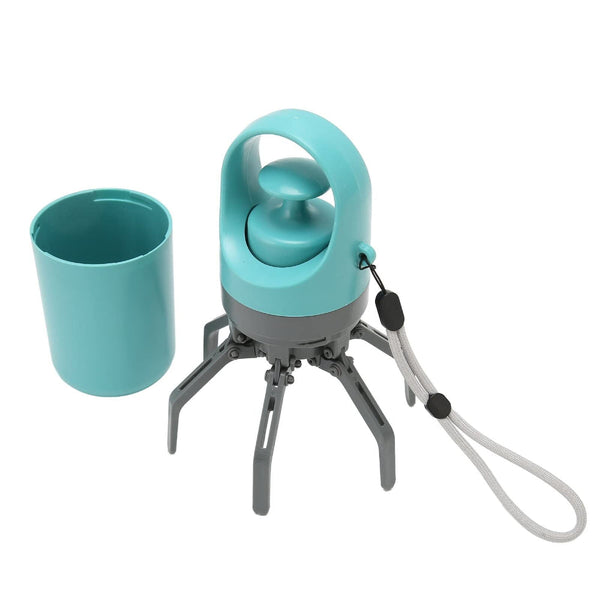 Zero Contact Dog Poop Scooper With 6 Claw Mechanism & Built In Bag Dispenser Lightweight Pet Waste Picker For Outdoor Walks (Teal Blue) Pooper Scooper