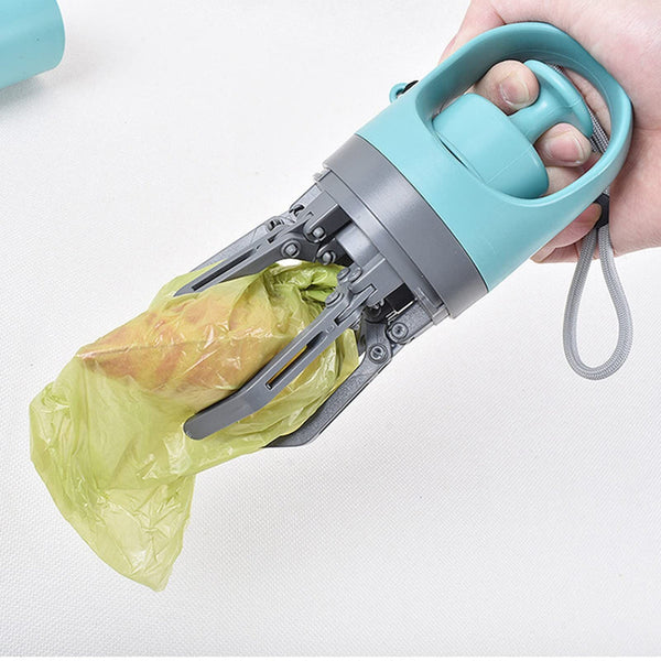 Zero Contact Dog Poop Scooper With 6 Claw Mechanism & Built In Bag Dispenser Lightweight Pet Waste Picker For Outdoor Walks (Teal Blue) Pooper Scooper