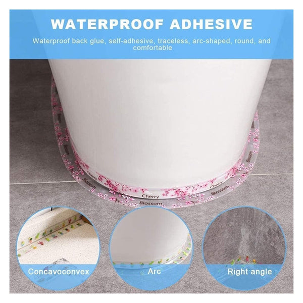 2 Pack Waterproof Self Adhesive Sealant Tape Transparent Pvc Edge Strip For Kitchen Bathroom Sink Toilet And Wall Corners Easy Cut Clean (Pattern1) Ad