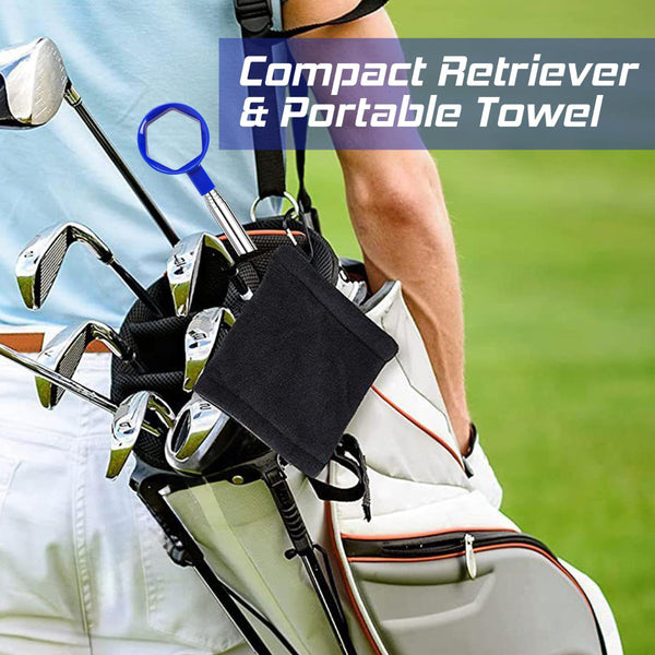 Telescopic Golf Ball Retriever 9Ft A€“ Blue Stainless Steel Pole With Durable Nylon Head For Water Sand & Bush Retrieval (Blue) Ball Pick Ups & Retrie