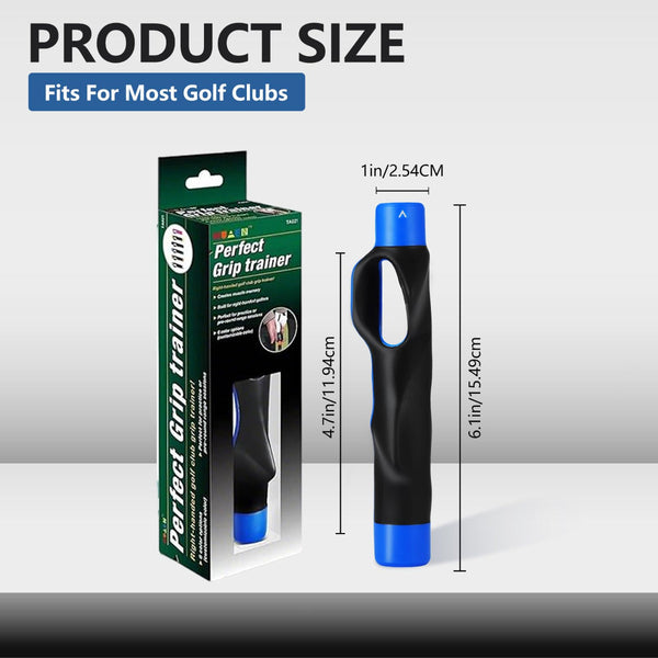 Golf Grip Trainer For Right Handed Players Correct Position Tool With Non Slip Rubber Fits Most Clubs Blue Other Golf Training Aids