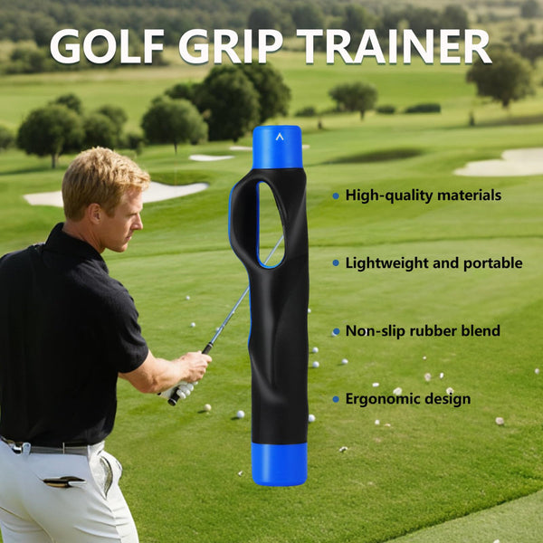 Golf Grip Trainer For Right Handed Players Correct Position Tool With Non Slip Rubber Fits Most Clubs Blue Other Golf Training Aids