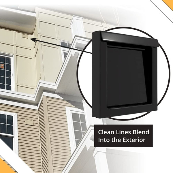 Black 4 Inch Dryer Vent Cover Outdoor Wall Exhaust For Clothes And Bathroom Fan Durable Galvalume Steel With Quiet Damper Other Colours Available Stor