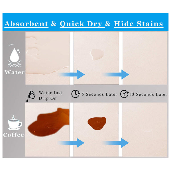 Kitchen Counter Mat For Coffee Maker Absorbent & Quick Dry Bar Pad With Non Slip Backing Protective Surface For Espresso Machine Dish Drying Mat (Beig