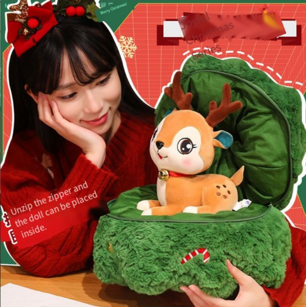 Christmas 4 In 1 Plush Set (Tree + Santa Reindeer): Perfect Birthday/Christmas/Party Gift For Boys Girls & Adults Seasonal Decorations