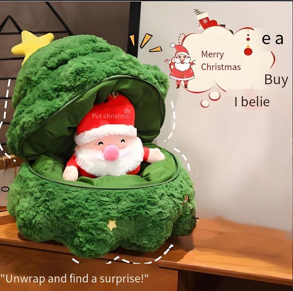 Christmas 4 In 1 Plush Set (Tree + Santa Reindeer): Perfect Birthday/Christmas/Party Gift For Boys Girls & Adults Seasonal Decorations