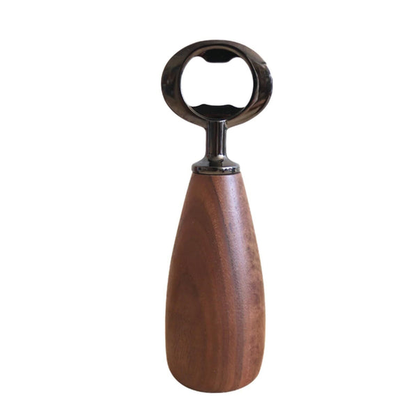 Handcrafted Bottle Opener Walnut And Stainless Steel Beer With Ergonomic Handle Corkscrews & Bottle Openers