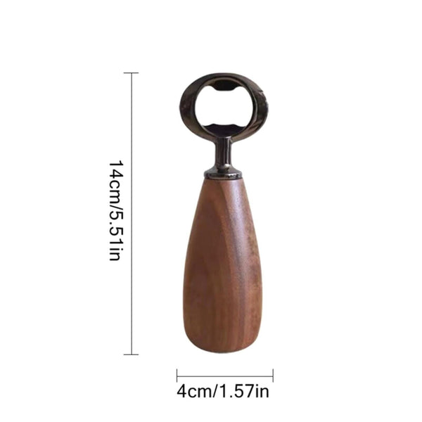 Handcrafted Bottle Opener Walnut And Stainless Steel Beer With Ergonomic Handle Corkscrews & Bottle Openers