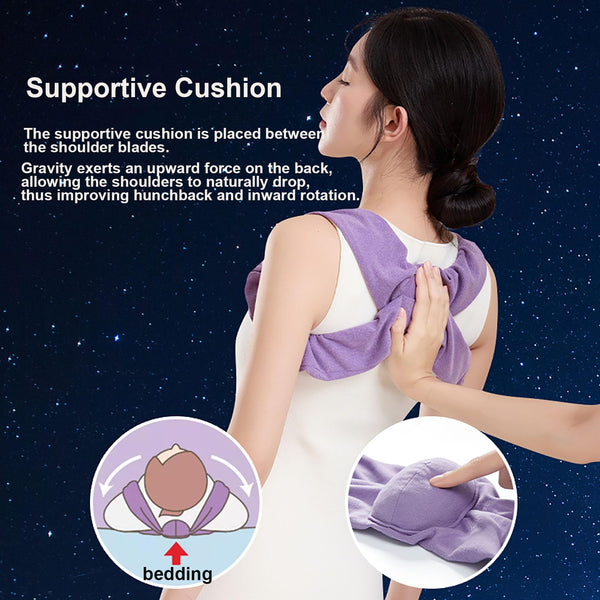 Sleep Posture Corrector For Women And Men Shoulder Alignment Belt With Soft Cushion Nighttime Back Support Better Spine Upper Body Positioning L Seat