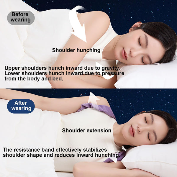 Sleep Posture Corrector For Women And Men Shoulder Alignment Belt With Soft Cushion Nighttime Back Support Better Spine Upper Body Positioning L Seat