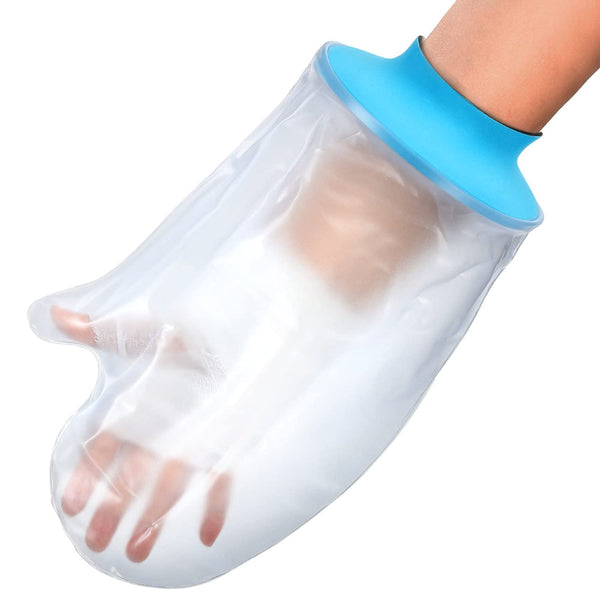 Waterproof Shower Glove For Adults Reusable Cast & Bandage Protector Hand Wrist And Fingers During Bathing Or Activities (Blue) Other Bathroom Accesso