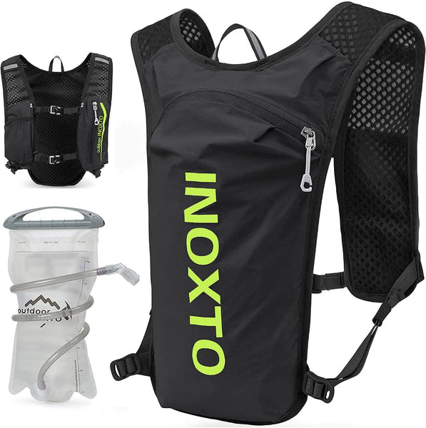 Ultra Light Hydration Running Vest Backpack A 1.5L Water Capacity Breathable Mesh Design For Cycling Hiking & Marathon (Black) | Other Colors Availabl