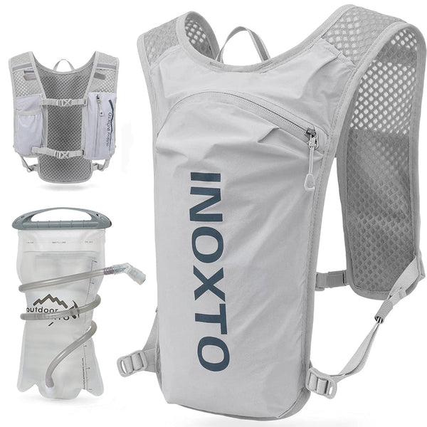 Ultra Light Hydration Running Vest Backpack A 1.5L Water Capacity Breathable Mesh Design For Cycling Hiking & Marathon (Grey) | Other Colors Available
