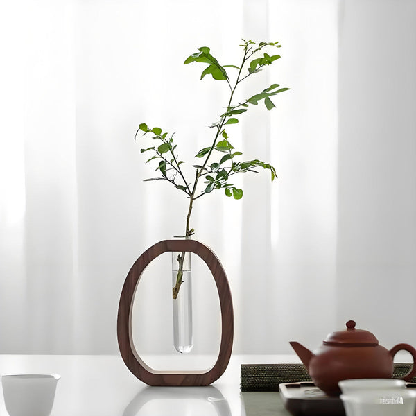 Glass Vase Minimalist Desktop Flower For Water Plants And Blooms Vases
