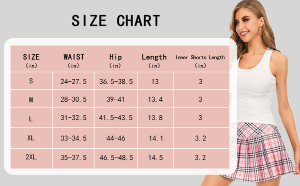 Women's Tennis Skirt With Pockets And Built In Shorts High Waisted Golf Running Skort For Active Lifestyle Sporty Fitness Wear White Activewear Skirts